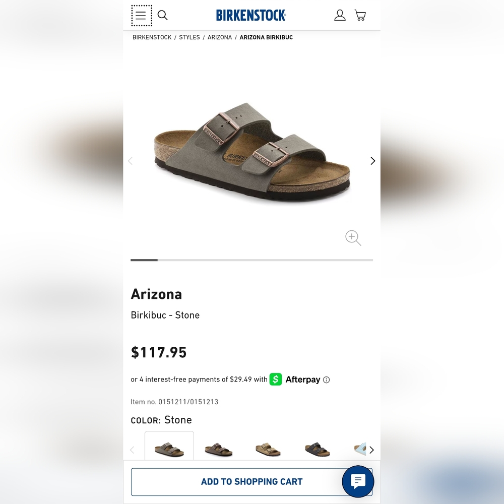 Birkenstock Arizona Sandals in Stone (Gray)